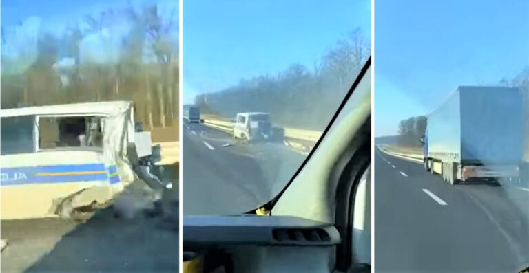 Kamion se zabio u policijski automobil na brzoj cesti križevci - vrbovec