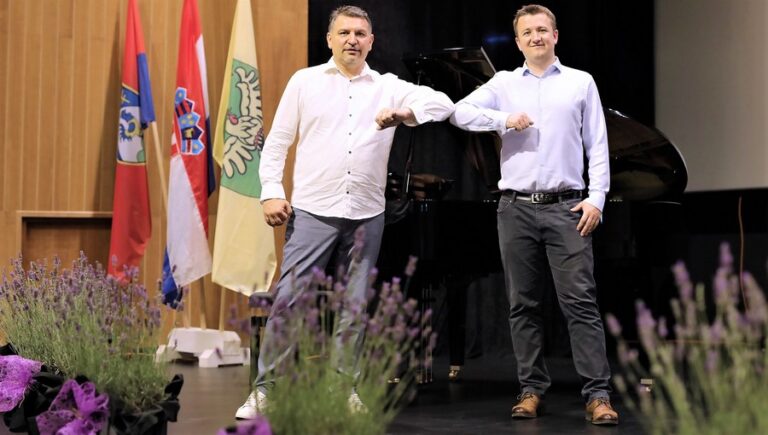Predsjednik Gradskog vijeća Đurđevca Željko Lacković i gradonačelnik Đurđevca Hrvoje Janči